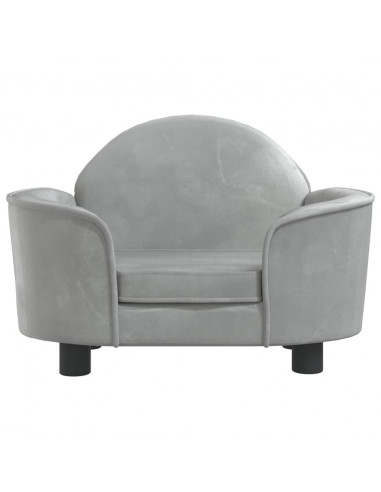 Lettino per Cani Grigio Chiaro 66x40x45 cm in Velluto