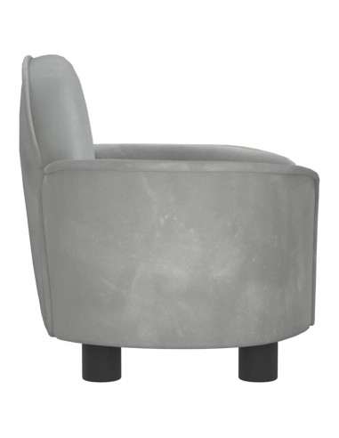 Lettino per Cani Grigio Chiaro 66x40x45 cm in Velluto