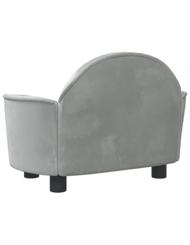 Lettino per Cani Grigio Chiaro 66x40x45 cm in Velluto