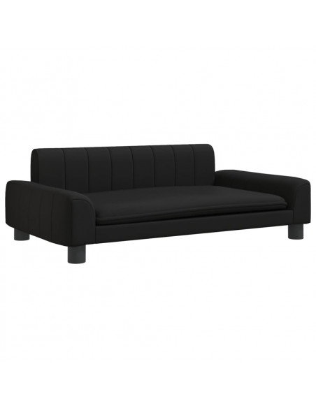 Lettino per Cani Nero 90x53x30 cm in Similpelle