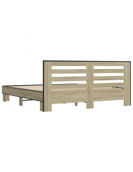 Giroletto Rovere Sonoma 180x200 cm in Legno Multistrato Metallo