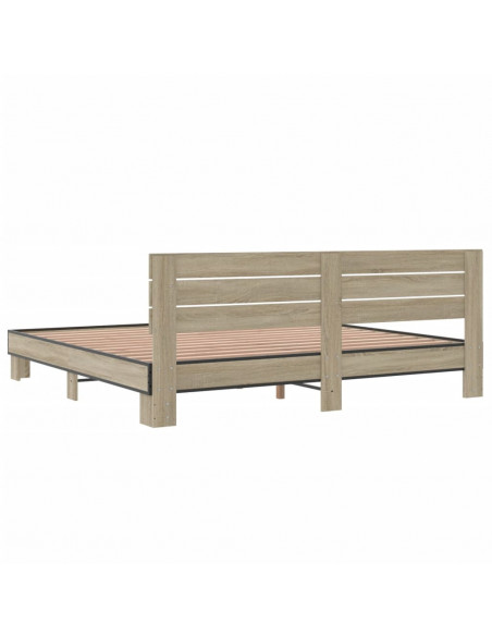 Giroletto Rovere Sonoma 180x200 cm in Legno Multistrato Metallo