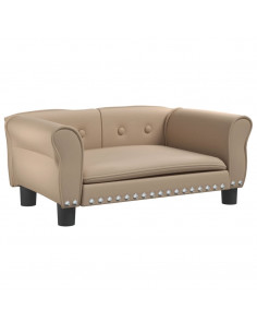 Lettino per Cani Cappuccino 70x45x30 cm in Similpelle