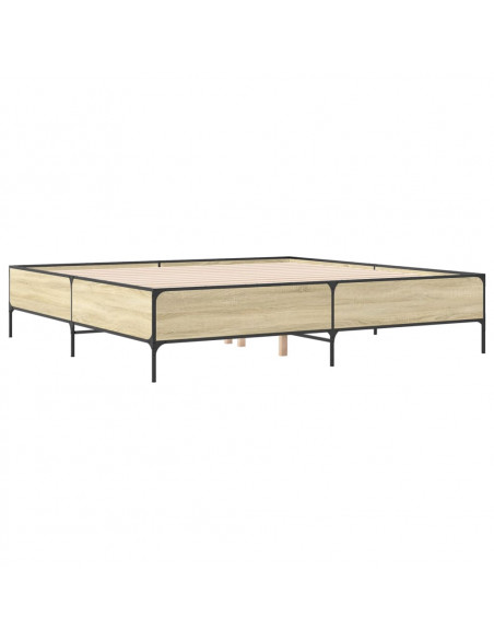 Giroletto Rovere Sonoma 180x200 cm in Legno Multistrato Metallo