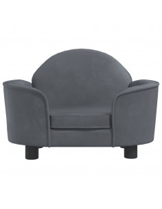 Lettino per Cani Grigio Scuro 66x40x45 cm in Velluto 2