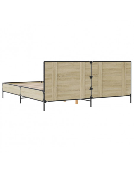 Giroletto Rovere Sonoma 180x200 cm in Legno Multistrato Metallo