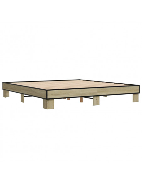 Giroletto Rovere Sonoma 180x200 cm in Legno Multistrato Metallo