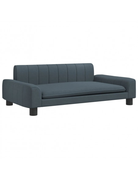 Lettino per Cani Grigio Scuro 90x53x30 cm in Tessuto