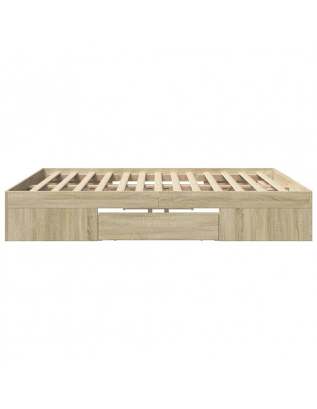 Giroletto senza Materasso Rovere Sonoma 200x200cm in Truciolato