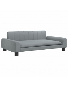 Lettino per Cani Grigio Chiaro 90x53x30 cm in Tessuto