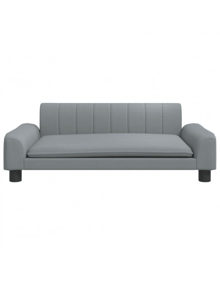 Lettino per Cani Grigio Chiaro 90x53x30 cm in Tessuto