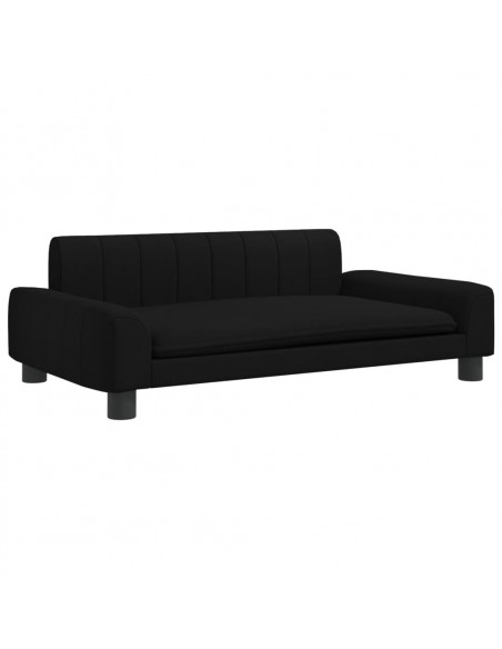 Lettino per Cani Nero 90x53x30 cm in Tessuto