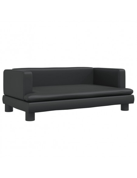 Lettino per Cani Nero 80x45x30 cm in Similpelle