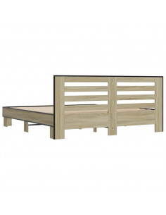 Giroletto Rovere Sonoma 200x200 cm Legno Multistrato e Metallo