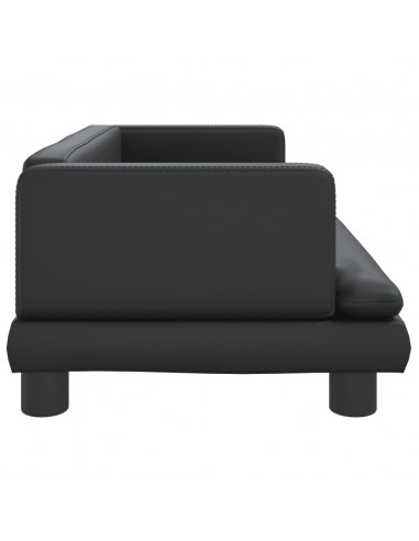 Lettino per Cani Nero 80x45x30 cm in Similpelle