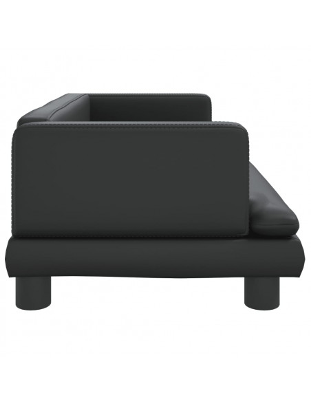 Lettino per Cani Nero 80x45x30 cm in Similpelle