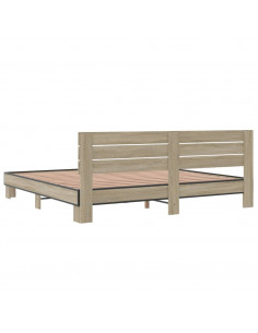 Giroletto Rovere Sonoma 200x200 cm Legno Multistrato e Metallo