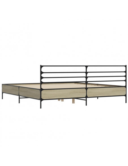 Giroletto Rovere Sonoma 200x200 cm Legno Multistrato e Metallo