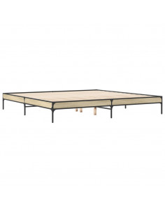 Giroletto Rovere Sonoma 200x200 cm Legno Multistrato e Metallo