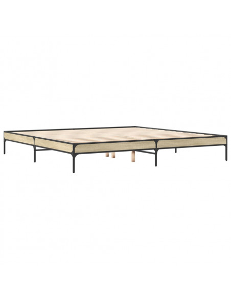 Giroletto Rovere Sonoma 200x200 cm Legno Multistrato e Metallo