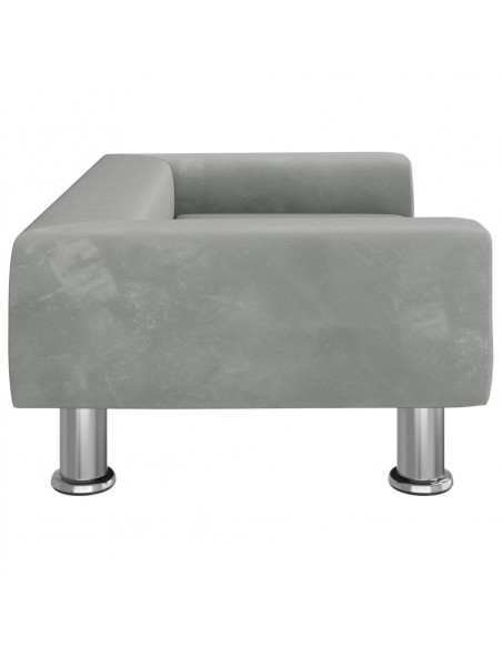 Lettino per Cani Grigio Chiaro 70x45x26,5 cm in Velluto