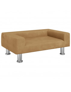 Lettino per Cani Marrone 70x45x26,5 cm in Velluto