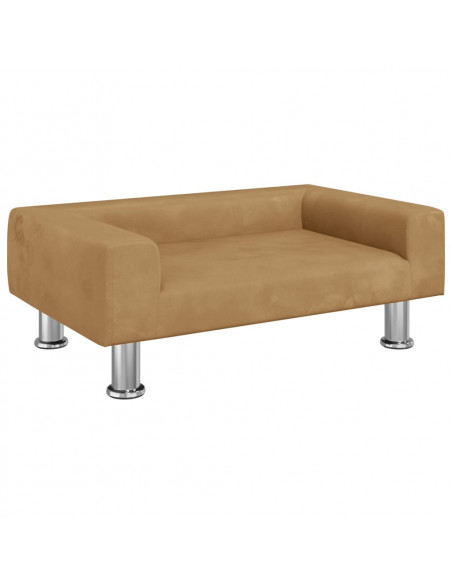 Lettino per Cani Marrone 70x45x26,5 cm in Velluto