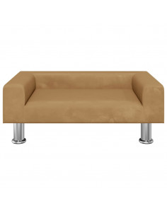 Lettino per Cani Marrone 70x45x26,5 cm in Velluto 2