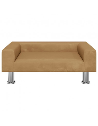 Lettino per Cani Marrone 70x45x26,5 cm in Velluto