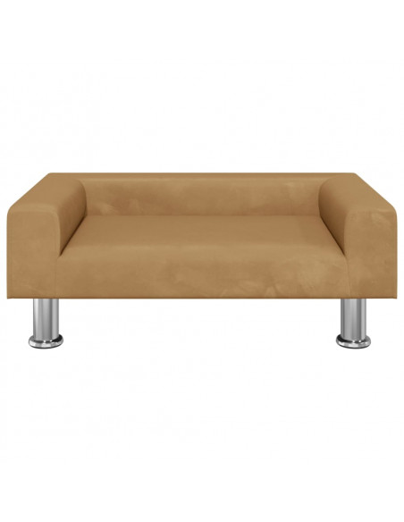 Lettino per Cani Marrone 70x45x26,5 cm in Velluto