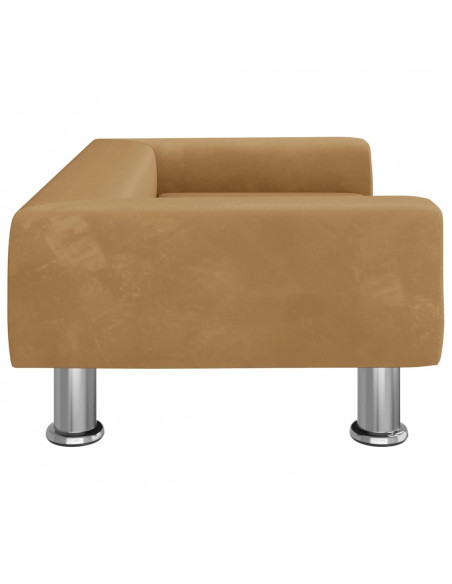 Lettino per Cani Marrone 70x45x26,5 cm in Velluto