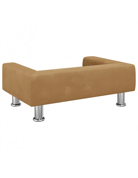 Lettino per Cani Marrone 70x45x26,5 cm in Velluto