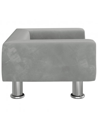 Lettino per Cani Grigio Chiaro 50x40x26,5 cm in Velluto