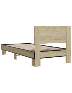 Giroletto Rovere Sonoma 75x190cm in Legno Multistrato e Metallo