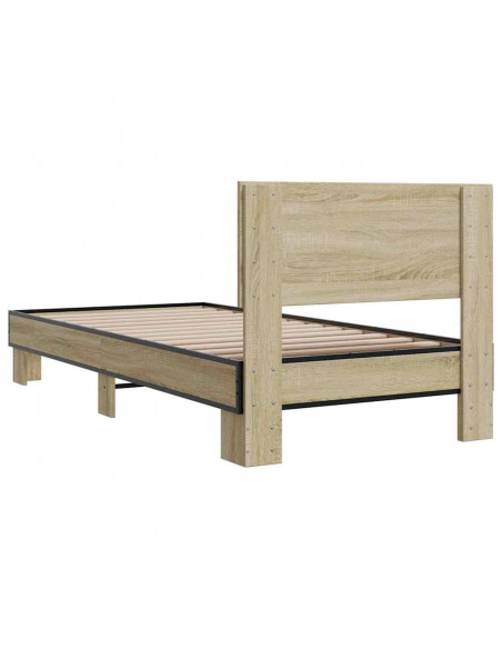 Giroletto Rovere Sonoma 75x190cm in Legno Multistrato e Metallo