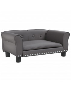 Lettino per Cani Grigio 70x45x30 cm in Similpelle