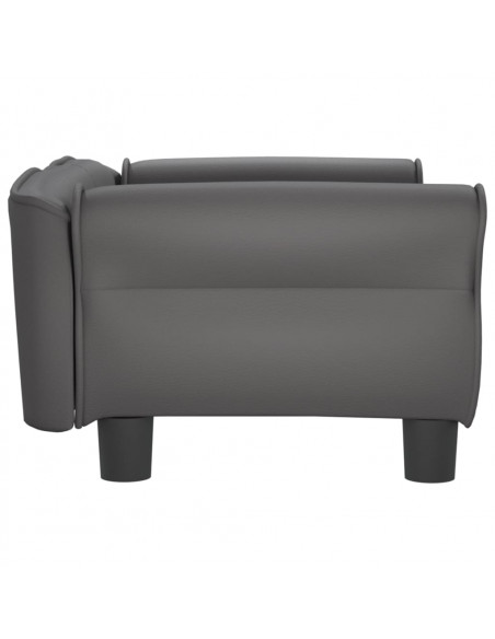 Lettino per Cani Grigio 70x45x30 cm in Similpelle