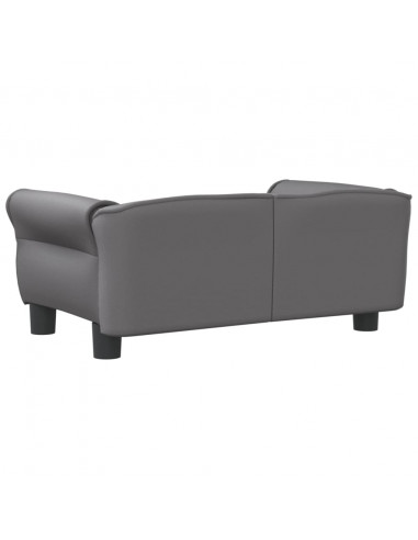 Lettino per Cani Grigio 70x45x30 cm in Similpelle