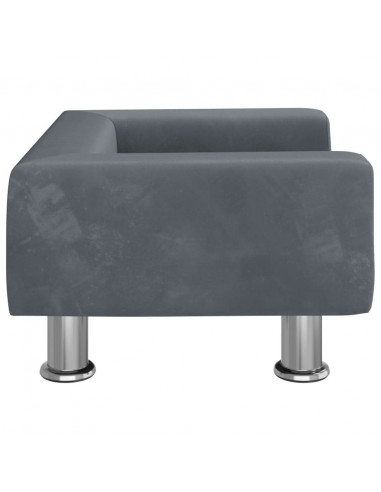 Lettino per Cani Grigio Chiaro 50x40x26,5 cm in Velluto