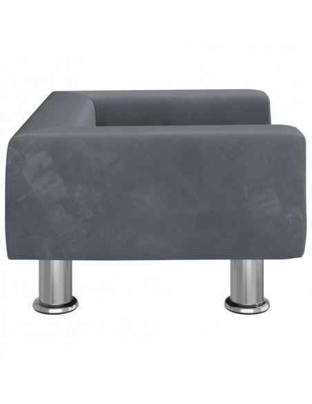Lettino per Cani Grigio Chiaro 50x40x26,5 cm in Velluto
