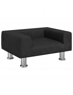 Lettino per Cani Nero 50x40x26,5 cm in Velluto