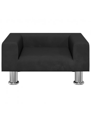 Lettino per Cani Nero 50x40x26,5 cm in Velluto