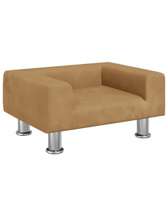 Lettino per Cani Marrone 50x40x26,5 cm in Velluto