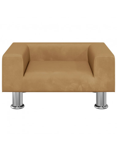 Lettino per Cani Marrone 50x40x26,5 cm in Velluto