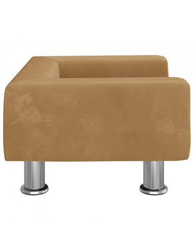 Lettino per Cani Marrone 50x40x26,5 cm in Velluto