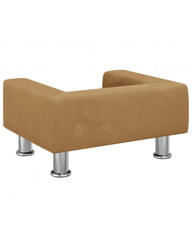 Lettino per Cani Marrone 50x40x26,5 cm in Velluto