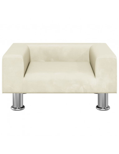 Lettino per Cani Crema 50x40x26,5 cm in Velluto