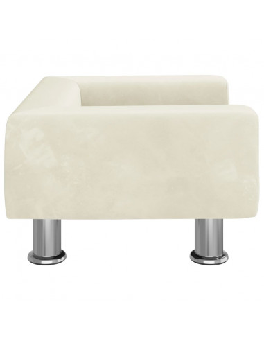 Lettino per Cani Crema 50x40x26,5 cm in Velluto