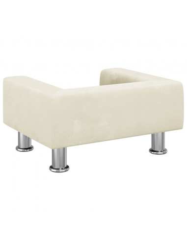 Lettino per Cani Crema 50x40x26,5 cm in Velluto