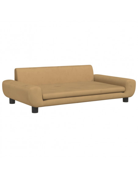 Lettino per Cani Marrone 100x54x33 cm in Velluto